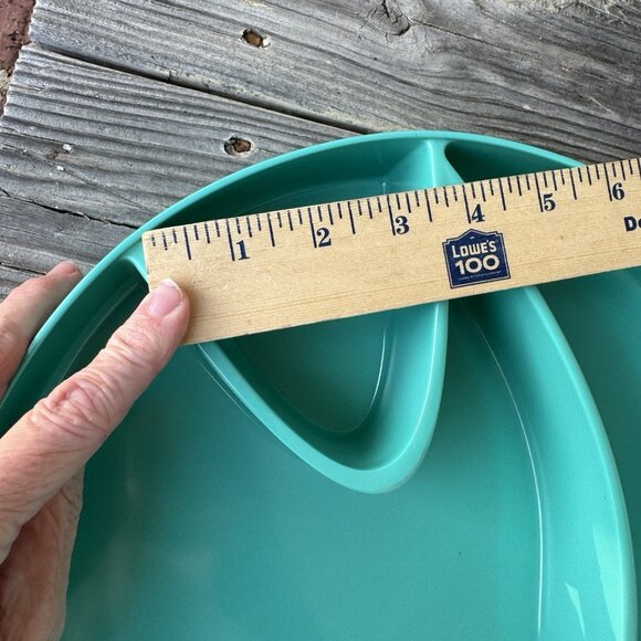 NWT Target Summer Chip & Dip Tray Teal Green Turquoise Melamine 2014 Collection - Picture 6 of 7